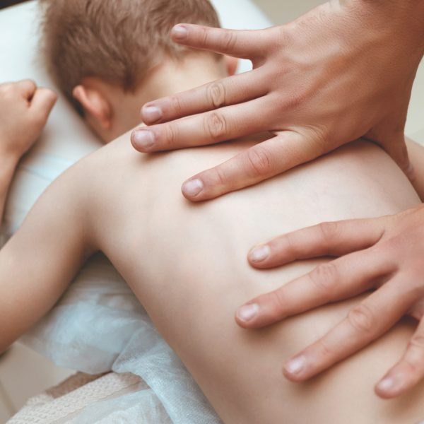 baby massage. osteopathy for the child. manual therapy in children
